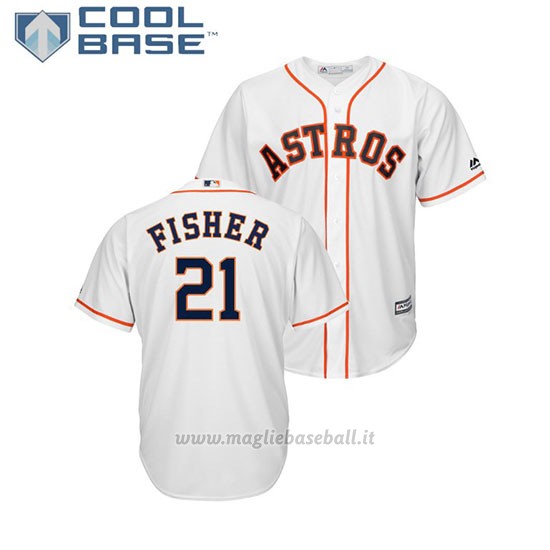 Maglia Baseball Uomo Astros Derek Fisher Cool Base Majestic 1ªBianco